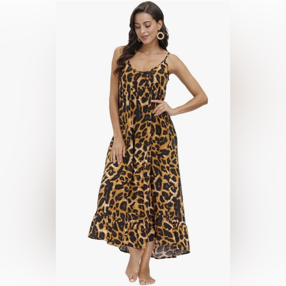Leopard Print Maxi Dress